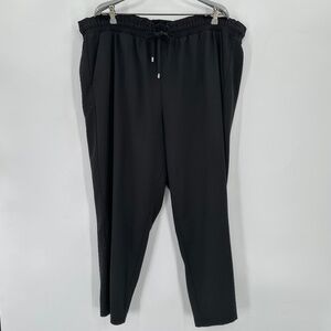 Torrid Black Elastic Waist Pull-on High-Waist Trouser Pants Plus size 2 Relaxed